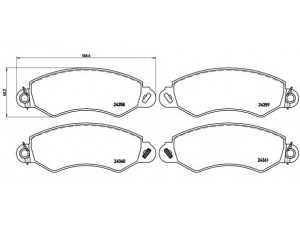 BREMBO P B1 002 stabdžių trinkelių rinkinys, diskinis stabdys 
 Techninės priežiūros dalys -> Papildomas remontas
545990001, 545990027