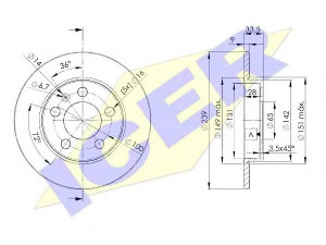 ICER 78BD5311-2 stabdžių diskas 
 Dviratė transporto priemonės -> Stabdžių sistema -> Stabdžių diskai / priedai
1J0 615 601 D, 1J0 615 601 D, 1J0 615 601 D