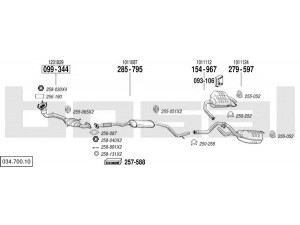 BOSAL 034.700.10 išmetimo sistema 
 Išmetimo sistema -> Išmetimo sistema, visa