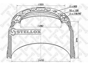 STELLOX 85-00193-SX stabdžių būgnas
1075308, 3171746