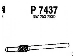 FENNO P7437 išleidimo kolektorius 
 Išmetimo sistema -> Išmetimo vamzdžiai
357253203D