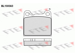 FTE BL1593A3 stabdžių trinkelių rinkinys, diskinis stabdys 
 Techninės priežiūros dalys -> Papildomas remontas
270166, 2701662, 271477, 2714772