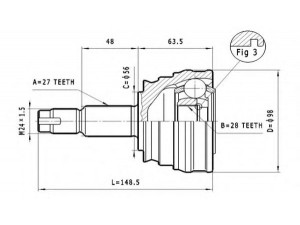 STATIM C.156 jungčių komplektas, kardaninis velenas 
 Ratų pavara -> Sujungimai/komplektas