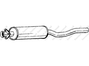 BOSAL 105-943 vidurinis duslintuvas 
 Išmetimo sistema -> Duslintuvas
811 253 119 M, 811 253 119 Q