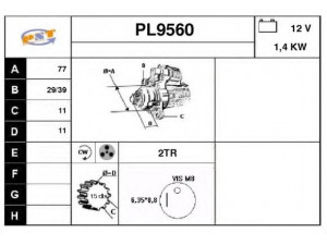 SNRA PL9560 starteris
M2T50371, M2T50381, MM409410
