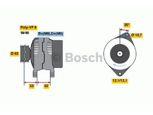BOSCH 0 986 049 231 kintamosios srovės generatorius 
 Elektros įranga -> Kint. sr. generatorius/dalys -> Kintamosios srovės generatorius
46782213, 60815953, 60816045, 60816557