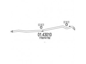 MTS 01.43010 išleidimo kolektorius
7700741792
