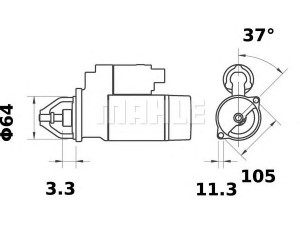 MAHLE ORIGINAL MS 131 starteris 
 Elektros įranga -> Starterio sistema -> Starteris
77 00 864 608, 77 01 499 651, 82 00 369 521