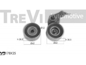 TREVI AUTOMOTIVE KD1394 paskirstymo diržo komplektas 
 Techninės priežiūros dalys -> Papildomas remontas