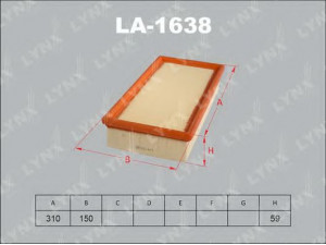 LYNXauto LA-1638 oro filtras 
 Techninės priežiūros dalys -> Techninės priežiūros intervalai
6610580, 92VB9601HA, 3475706, 34757062