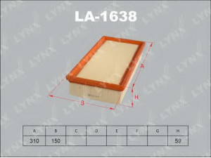 LYNXauto LA-1638 oro filtras 
 Techninės priežiūros dalys -> Techninės priežiūros intervalai
6610580, 92VB9601HA, 3475706, 34757062