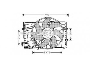 AVA QUALITY COOLING MS7507 ventiliatorius, radiatoriaus 
 Aušinimo sistema -> Oro aušinimas
2035000293, 2035050255