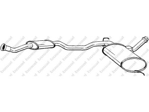 BOSAL 284-305 vidurinis duslintuvas 
 Išmetimo sistema -> Duslintuvas
77.00.798.194