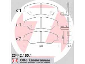 ZIMMERMANN 23442.165.1 stabdžių trinkelių rinkinys, diskinis stabdys 
 Techninės priežiūros dalys -> Papildomas remontas
0K0453323Z
