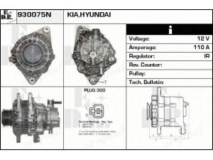 EDR 930075N kintamosios srovės generatorius 
 Elektros įranga -> Kint. sr. generatorius/dalys -> Kintamosios srovės generatorius
37300-4A110, 37300-4A111, 37300-4A112