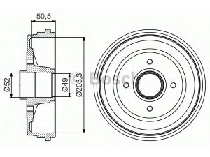 BOSCH 0 986 477 206 stabdžių būgnas 
 Stabdžių sistema -> Būgninis stabdys -> Stabdžių būgnas
43 20 217 82R, 82 00 276 843
