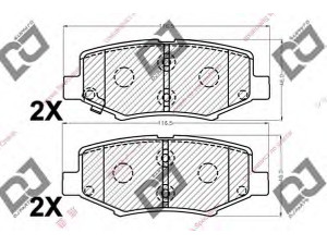 DJ PARTS BP1969 stabdžių trinkelių rinkinys, diskinis stabdys 
 Techninės priežiūros dalys -> Papildomas remontas
68003776AA