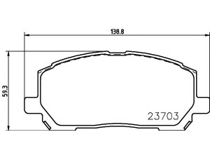 HELLA 8DB 355 011-161 stabdžių trinkelių rinkinys, diskinis stabdys 
 Techninės priežiūros dalys -> Papildomas remontas
0446548030