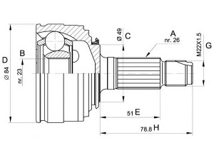 OPEN PARTS CVJ5218.10 jungčių komplektas, kardaninis velenas 
 Ratų pavara -> Sujungimai/komplektas
44011SK3E00, GCV1069, GVC1069
