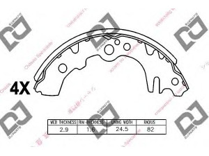 DJ PARTS BS1088 stabdžių trinkelių komplektas 
 Techninės priežiūros dalys -> Papildomas remontas
04495B2220