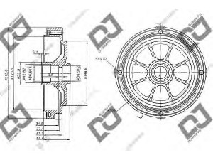 DJ PARTS BR1057 stabdžių būgnas 
 Stabdžių sistema -> Būgninis stabdys -> Stabdžių būgnas
4299429, 4340300, 4360988