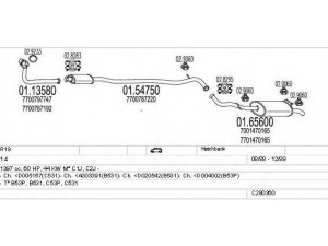 MTS C280360006345 išmetimo sistema
