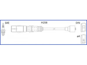 HITACHI 134780 uždegimo laido komplektas 
 Kibirkšties / kaitinamasis uždegimas -> Uždegimo laidai/jungtys