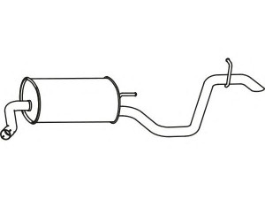 FENNO P31003 galinis duslintuvas 
 Išmetimo sistema -> Duslintuvas
(28700-1H000)