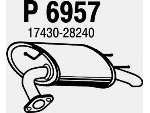 FENNO P6957 galinis duslintuvas 
 Išmetimo sistema -> Duslintuvas
17430-28240, 17430-28510, 17430-7A682