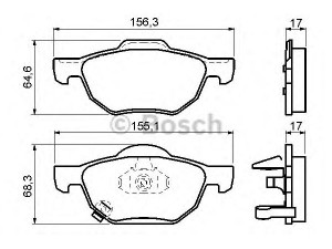 BOSCH 0 986 494 135 stabdžių trinkelių rinkinys, diskinis stabdys 
 Techninės priežiūros dalys -> Papildomas remontas
45022-SEA-E01, 45022-SEA-EZ1