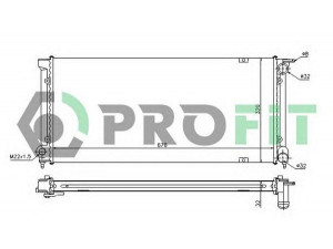PROFIT PR 9521A1 radiatorius, variklio aušinimas 
 Aušinimo sistema -> Radiatorius/alyvos aušintuvas -> Radiatorius/dalys
191121251C, 191121251C, 191121251F