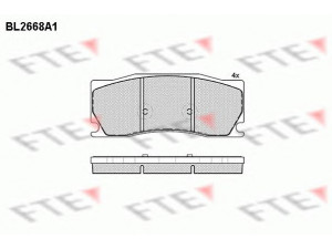 FTE BL2668A1 stabdžių trinkelių rinkinys, diskinis stabdys 
 Techninės priežiūros dalys -> Papildomas remontas
7W8M-2K021-AA, C2P 15991