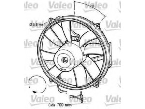 VALEO 696063 ventiliatorius, radiatoriaus 
 Aušinimo sistema -> Radiatoriaus ventiliatorius
0015001393, 15001393