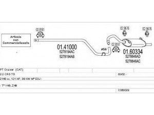 MTS C060029007745 išmetimo sistema 
 Išmetimo sistema -> Išmetimo sistema, visa