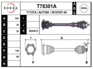 EAI T78301A kardaninis velenas
8D0407271BR