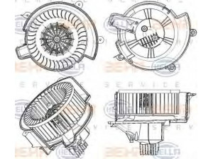 HELLA 8EW 351 104-421 vidaus pūtiklis 
 Šildymas / vėdinimas -> Orpūtė/dalys
13 33 3050, 18 45 134