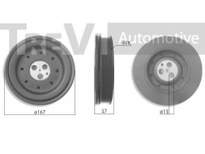 TREVI AUTOMOTIVE PC1198 skriemulys, alkūninis velenas 
 Diržinė pavara -> Dirželio skriemulys
1124891, 1151394, 1226637, 1226638