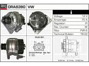DELCO REMY DRA8390 kintamosios srovės generatorius 
 Elektros įranga -> Kint. sr. generatorius/dalys -> Kintamosios srovės generatorius
012903023J, 021903017, 023903023B
