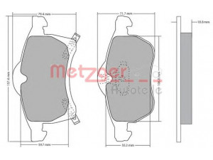 METZGER 1170091 stabdžių trinkelių rinkinys, diskinis stabdys 
 Techninės priežiūros dalys -> Papildomas remontas
1605009, 1605035, 1605957, 90544001
