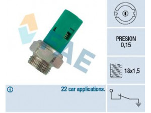 FAE 12520 alyvos slėgio jungiklis 
 Variklis -> Variklio elektra
77 00 845 214