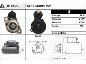 EDR 918500 starteris 
 Elektros įranga -> Starterio sistema -> Starteris
02T911023C, 02T911023H, 02T911023HX