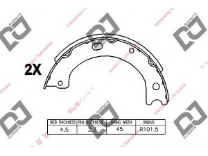 DJ PARTS BS1379 stabdžių trinkelių komplektas 
 Techninės priežiūros dalys -> Papildomas remontas
072744560A, 072744560, 36160C6000
