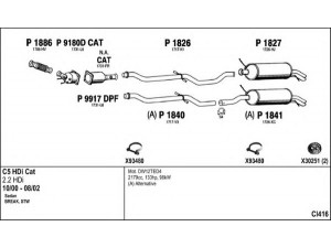 FENNO CI416 išmetimo sistema 
 Išmetimo sistema -> Išmetimo sistema, visa