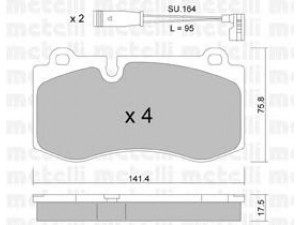 METELLI 22-0669-0K stabdžių trinkelių rinkinys, diskinis stabdys 
 Techninės priežiūros dalys -> Papildomas remontas