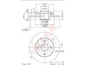 VILLAR 628.2039 stabdžių diskas