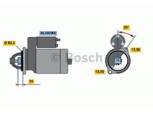 BOSCH 0 001 366 011 starteris