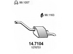 ASSO 14.7104 galinis duslintuvas 
 Išmetimo sistema -> Duslintuvas
1076701, 1133518, 1308627, 1336977