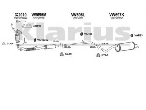KLARIUS 931398U išmetimo sistema 
 Išmetimo sistema -> Išmetimo sistema, visa