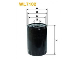 WIX FILTERS WL7102 alyvos filtras 
 Techninės priežiūros dalys -> Techninės priežiūros intervalai
OK25, OK91, 5431605, 5443746, 5443746C