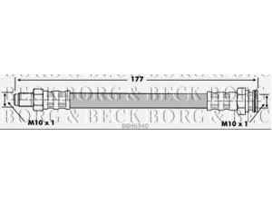 BORG & BECK BBH6940 stabdžių žarnelė 
 Stabdžių sistema -> Stabdžių žarnelės
480652, 96075716, 480652, 4816.32